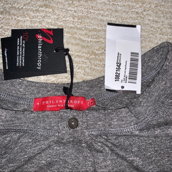 NWT N:Philanthropy Finn Romper, Heather Grey - Picture 8 of 9